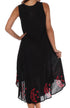 Vestido caftán batik con estampado de luna y estrellas de Sakkas