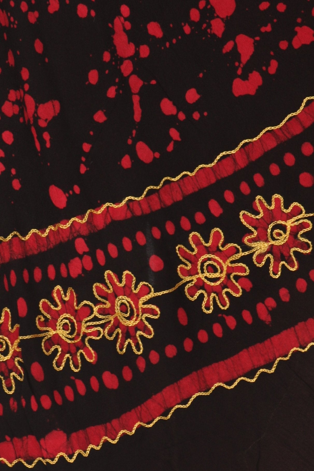 Vestido caftán batik con estampado de luna y estrellas de Sakkas