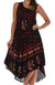 Vestido caftán batik con estampado de luna y estrellas de Sakkas