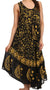 Vestido caftán batik con estampado de luna y estrellas de Sakkas