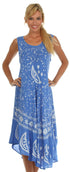 Vestido caftán batik con estampado de luna y estrellas de Sakkas