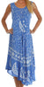 Vestido caftán batik con estampado de luna y estrellas de Sakkas