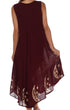 Vestido caftán batik con estampado de luna y estrellas de Sakkas