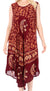 Vestido caftán batik con estampado de luna y estrellas de Sakkas