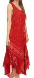 Vestido caftán batik con estampado de luna y estrellas de Sakkas