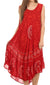 Vestido caftán batik con estampado de luna y estrellas de Sakkas
