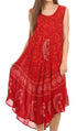 Vestido caftán batik con estampado de luna y estrellas de Sakkas