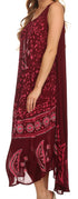 Vestido caftán batik con estampado de luna y estrellas de Sakkas