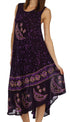 Vestido caftán batik con estampado de luna y estrellas de Sakkas