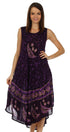 Vestido caftán batik con estampado de luna y estrellas de Sakkas