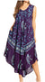 Vestido caftán batik con estampado de luna y estrellas de Sakkas