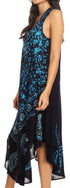 Vestido caftán batik con estampado de luna y estrellas de Sakkas