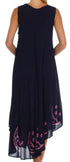 Vestido caftán batik con estampado de luna y estrellas de Sakkas