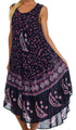 Vestido caftán batik con estampado de luna y estrellas de Sakkas