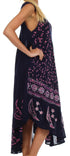 Vestido caftán batik con estampado de luna y estrellas de Sakkas