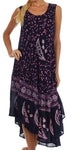 Vestido caftán batik con estampado de luna y estrellas de Sakkas