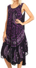 Vestido caftán batik con estampado de luna y estrellas de Sakkas