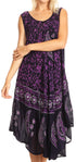 Vestido caftán batik con estampado de luna y estrellas de Sakkas
