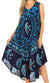 Vestido caftán batik con estampado de luna y estrellas de Sakkas