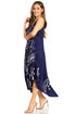 Vestido caftán batik con estampado de luna y estrellas de Sakkas