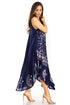 Vestido caftán batik con estampado de luna y estrellas de Sakkas