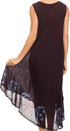 Vestido caftán batik con estampado de luna y estrellas de Sakkas
