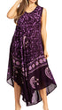 Vestido caftán batik con estampado de luna y estrellas de Sakkas