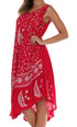 Vestido caftán batik con estampado de luna y estrellas de Sakkas
