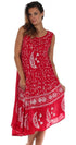 Vestido caftán batik con estampado de luna y estrellas de Sakkas