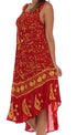 Vestido caftán batik con estampado de luna y estrellas de Sakkas