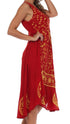 Vestido caftán batik con estampado de luna y estrellas de Sakkas
