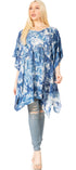 Sakkas Marcy Women's V-neck Caftan Top Tunic Dress - Perfect for Summer Boho Style & Swinging Coverup