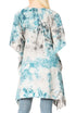 Sakkas Marcy Women's V-neck Caftan Top Tunic Dress - Perfect for Summer Boho Style & Swinging Coverup