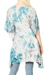 Sakkas Marcy Women's V-neck Caftan Top Tunic Dress - Perfect for Summer Boho Style & Swinging Coverup