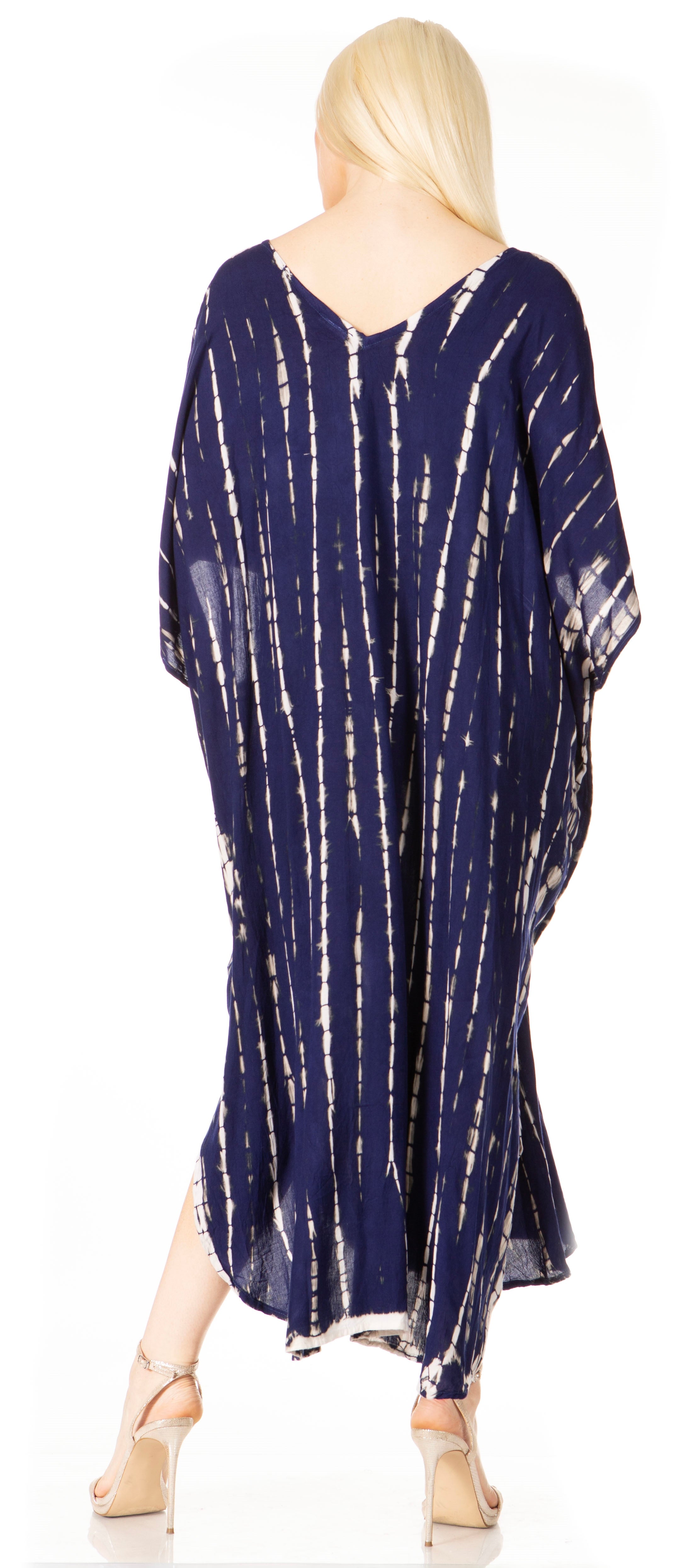 Vestido caftán estampado con cuello en V para mujer de Sakkas Maitte para la playa