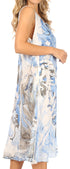 Vestido caftán Sakkas Ilaria para mujer, informal, holgado, sin mangas, con estampado acampanado y bolsillos