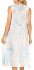Vestido caftán Sakkas Ilaria para mujer, informal, holgado, sin mangas, con estampado acampanado y bolsillos