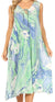 Vestido caftán Sakkas Ilaria para mujer, informal, holgado, sin mangas, con estampado acampanado y bolsillos