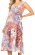 Vestido caftán Sakkas Ilaria para mujer, informal, holgado, sin mangas, con estampado acampanado y bolsillos