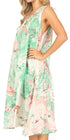 Vestido caftán Sakkas Ilaria para mujer, informal, holgado, sin mangas, con estampado acampanado y bolsillos