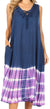 Vestido caftán Sakkas Ilaria para mujer, informal, holgado, sin mangas, con estampado acampanado y bolsillos
