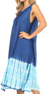 Vestido caftán Sakkas Ilaria para mujer, informal, holgado, sin mangas, con estampado acampanado y bolsillos