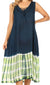 Vestido caftán Sakkas Ilaria para mujer, informal, holgado, sin mangas, con estampado acampanado y bolsillos