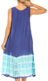 Vestido caftán Sakkas Ilaria para mujer, informal, holgado, sin mangas, con estampado acampanado y bolsillos