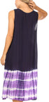 Vestido caftán Sakkas Ilaria para mujer, informal, holgado, sin mangas, con estampado acampanado y bolsillos