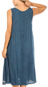 Vestido caftán Sakkas Ilaria para mujer, informal, holgado, sin mangas, con estampado acampanado y bolsillos