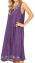 Vestido caftán Sakkas Ilaria para mujer, informal, holgado, sin mangas, con estampado acampanado y bolsillos