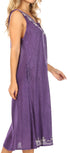 Vestido caftán Sakkas Ilaria para mujer, informal, holgado, sin mangas, con estampado acampanado y bolsillos