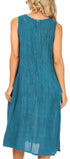 Vestido caftán Sakkas Ilaria para mujer, informal, holgado, sin mangas, con estampado acampanado y bolsillos
