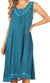 Vestido caftán Sakkas Ilaria para mujer, informal, holgado, sin mangas, con estampado acampanado y bolsillos